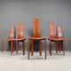 Vintage Leather Dining Chairs by Arper Italy, 1980s - Set of 6