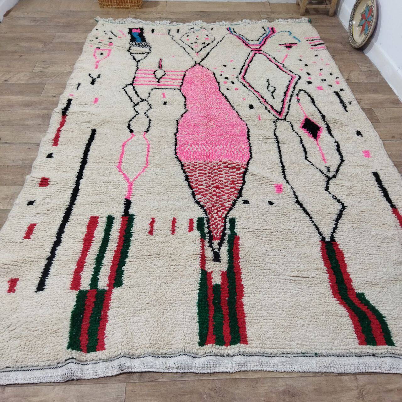 Handmade wool Berber rug 300 X 195 CM