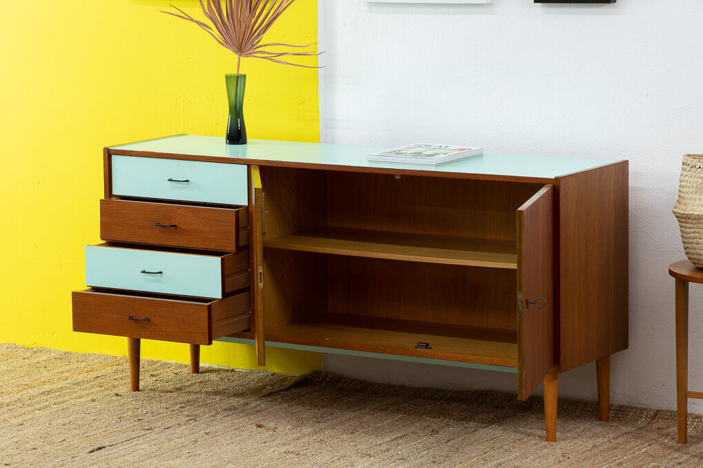 Scandinavian Vintage Teak Row – 148 cm