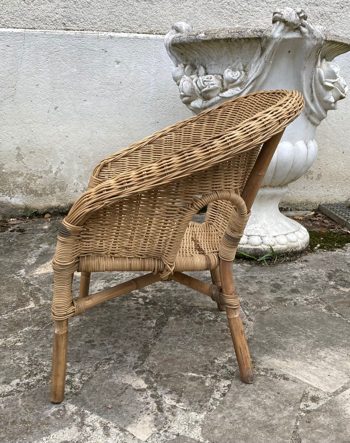 Rattan / wicker armchair for children twentieth century