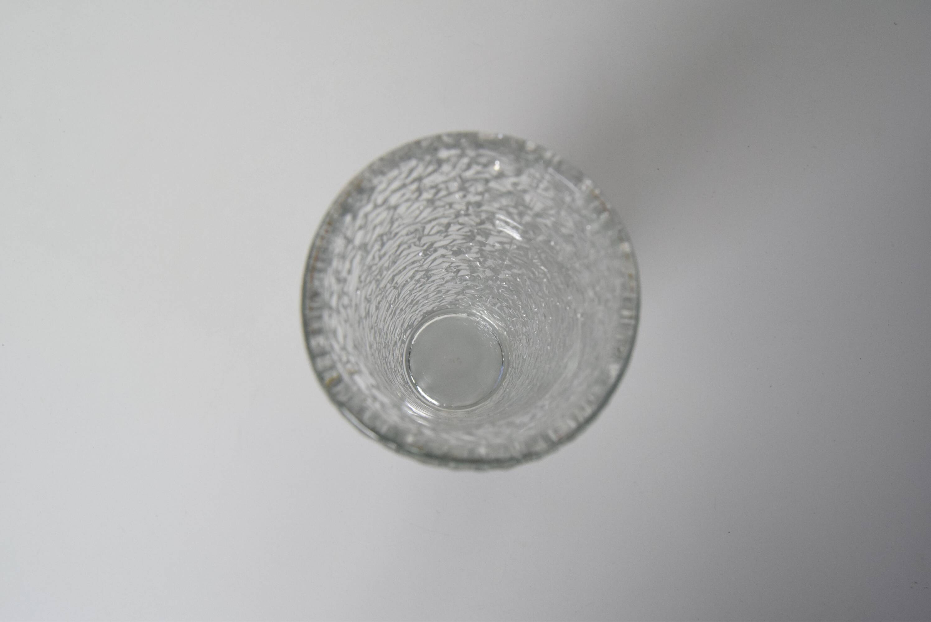 Vintage Pressed Glass Vase by Václav Hanuš for Sklo Union Libochovice, 1970's.