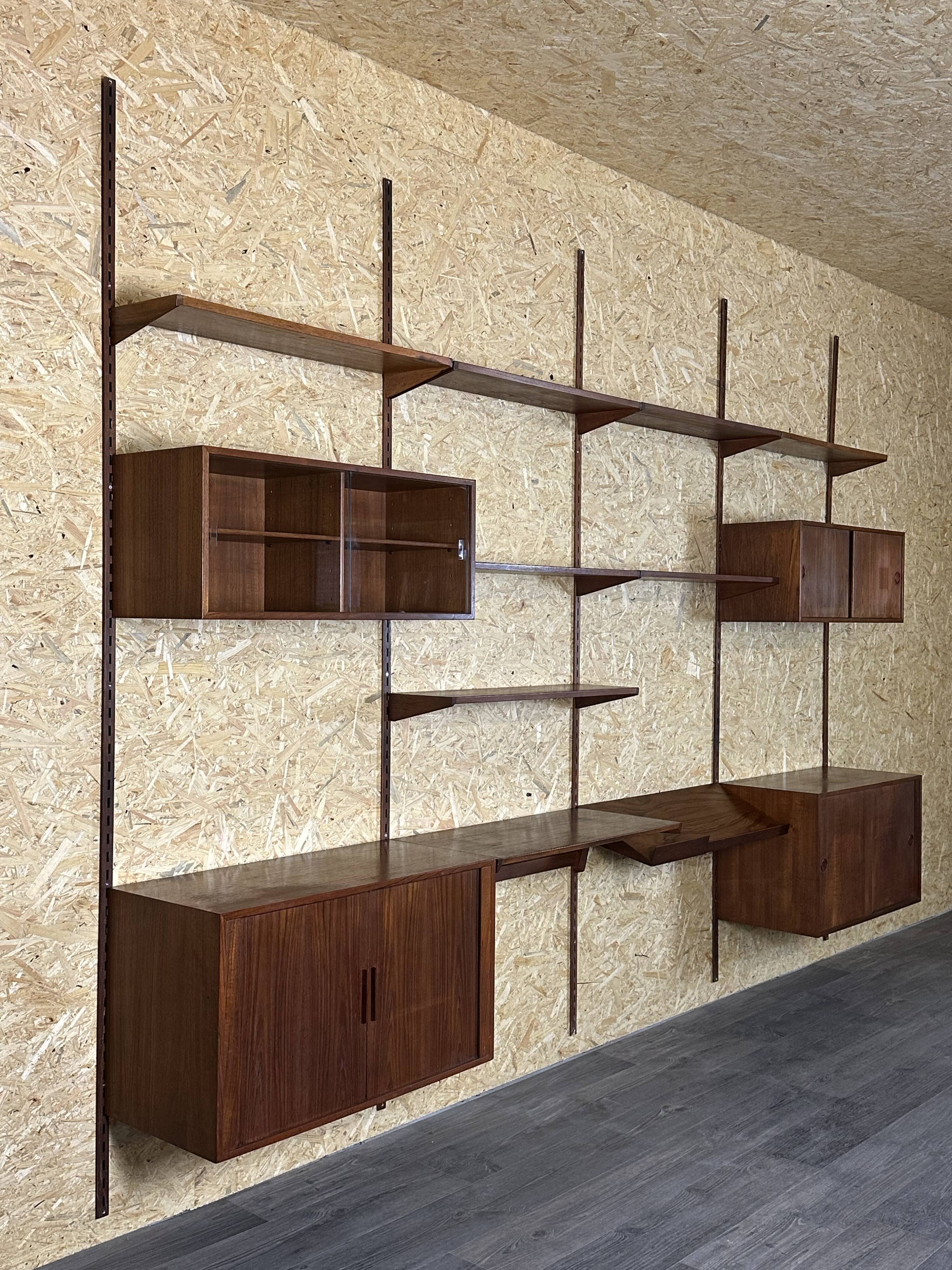 60s 70s teak wall shelf Wall Unit Kai Kristiansen for FM Møbler Denmark