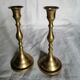 Set of 4 brass candle holders