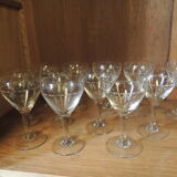 Set of 12 identical stemmed glasses