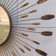 Sun mirror in line vautrin style with metal and coloured plastic beads