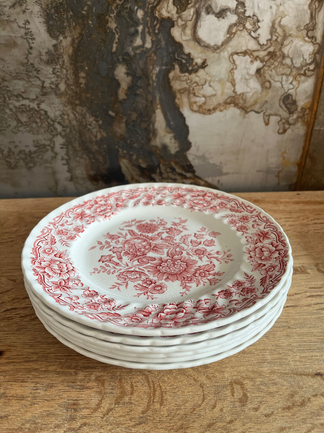 6 ancient plates english ceramic