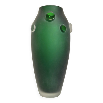 Blown glass sculpture vase, Fernando Agostinho 1999