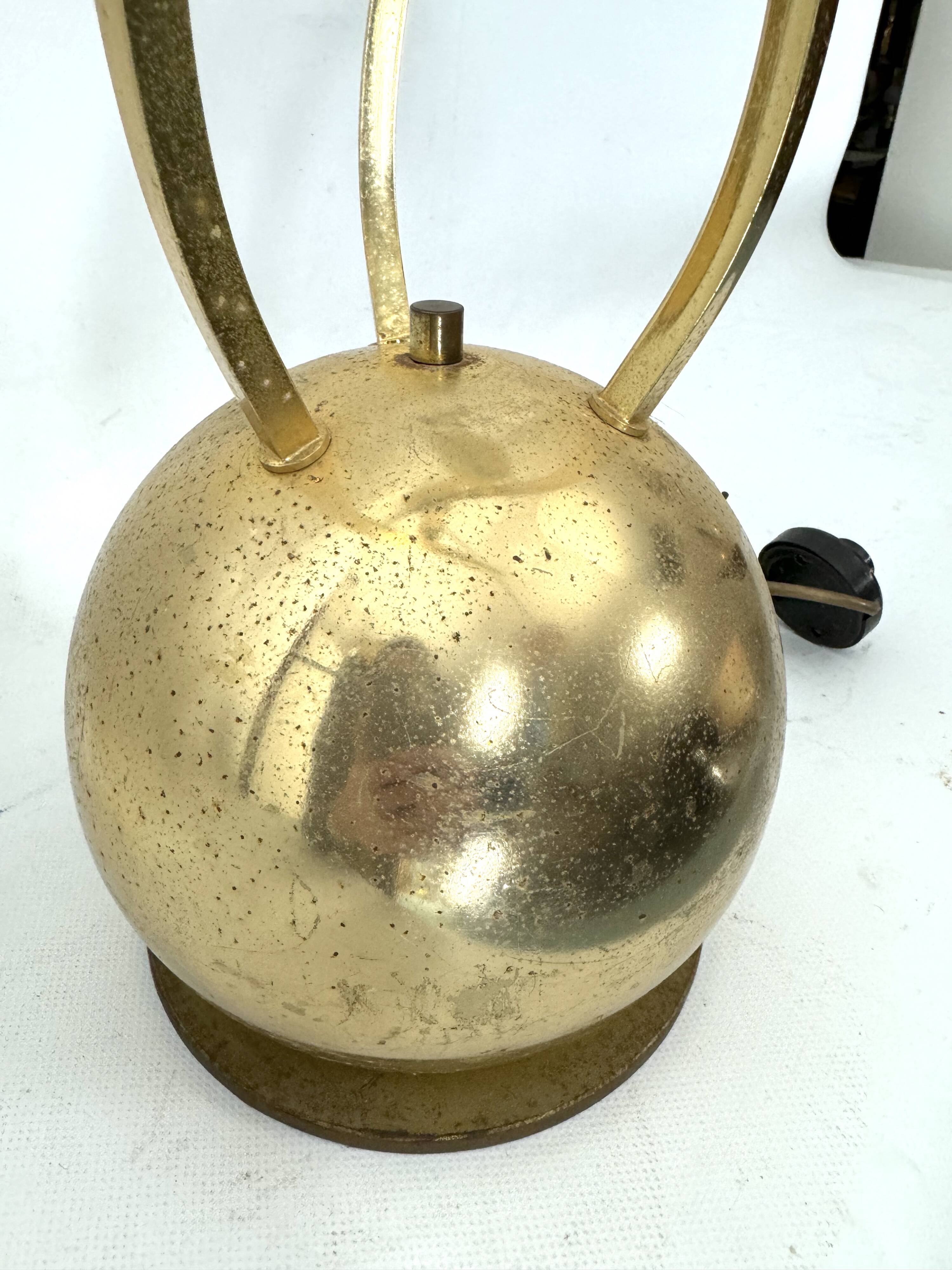 Italian Brass 3-Arm Floor Lamp Tommaso Barbi style , 1970s