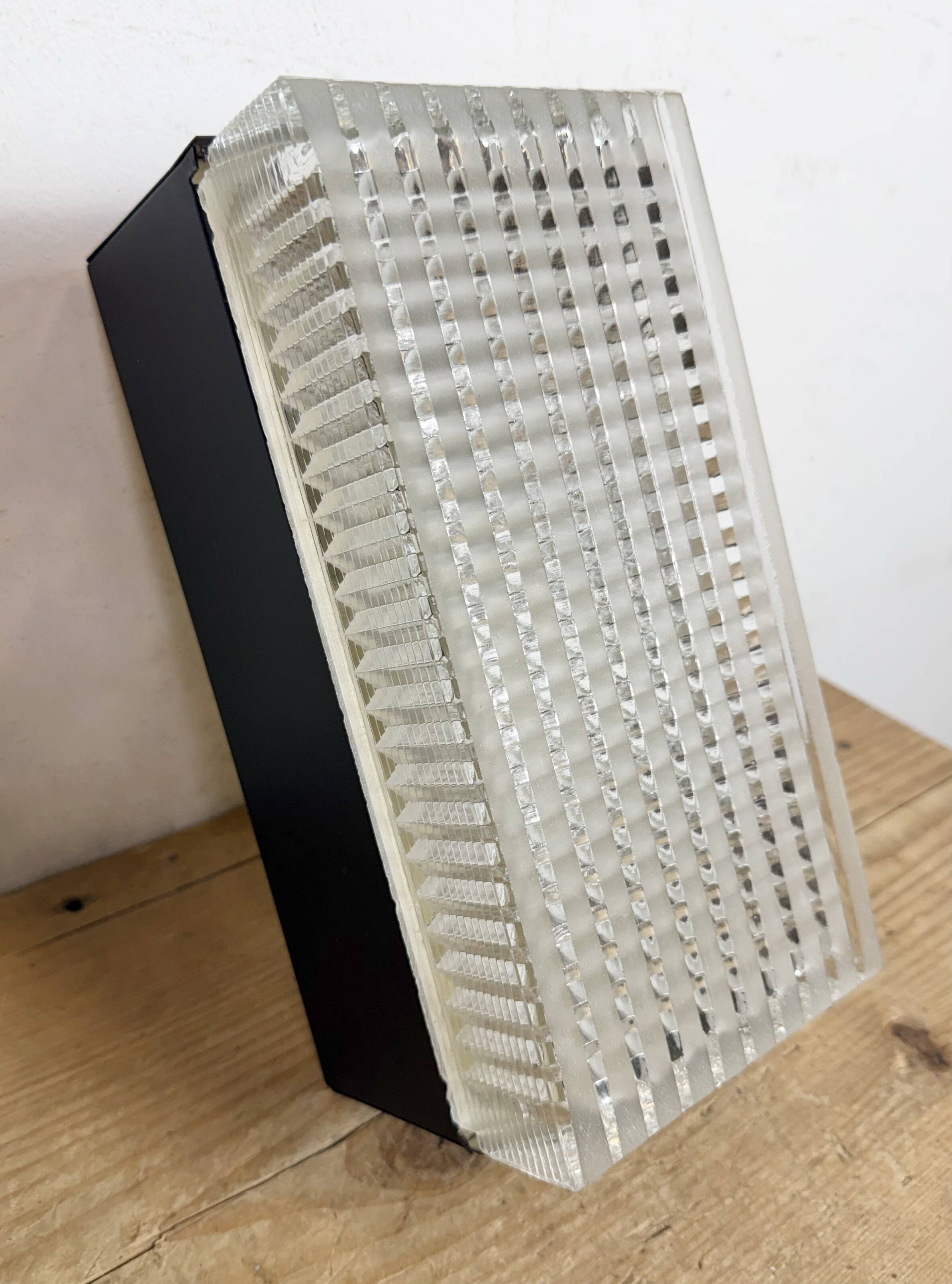 Vintage Glass Wall or Ceiling Light from Napako, 1970s