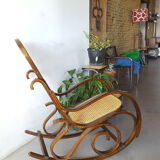 Rocking chair caning and curved wood