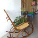 Rocking chair cannage et bois courbé