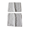 Pair Antique damask napkins white Monograms C C