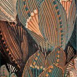 Vintage Doria lamp in green opaline glass with internal lighting by Doria Leuchten, 1970s.