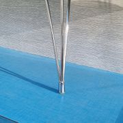 Buffet formica SIF, 3 doors, gray and blue, vintage, 50s