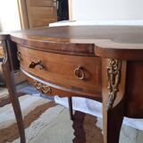 Louis XV style kidney desk with marquetry