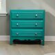Art Deco emerald green chest of drawers