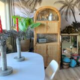 Vintage rattan bookcase