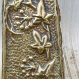 Embossed metal vase by alfred daguet, 1900 art nouveau period