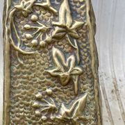 Embossed metal vase by alfred daguet, 1900 art nouveau period
