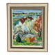 Original Swedish Oil On Panel – “Landskap Med Hus” By Birgitta Högsell – Signed – Vintage & Framed