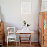 Folding wooden table