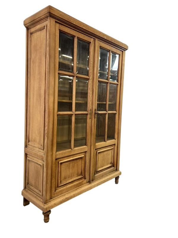 Vitrine en bois vintage / bibliothèque / étagère