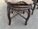 Set of six curved wicker chairs, 20th century.