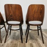 Dining Chairs by Radomir Hoffman for Ton, 1950s, Set of 4