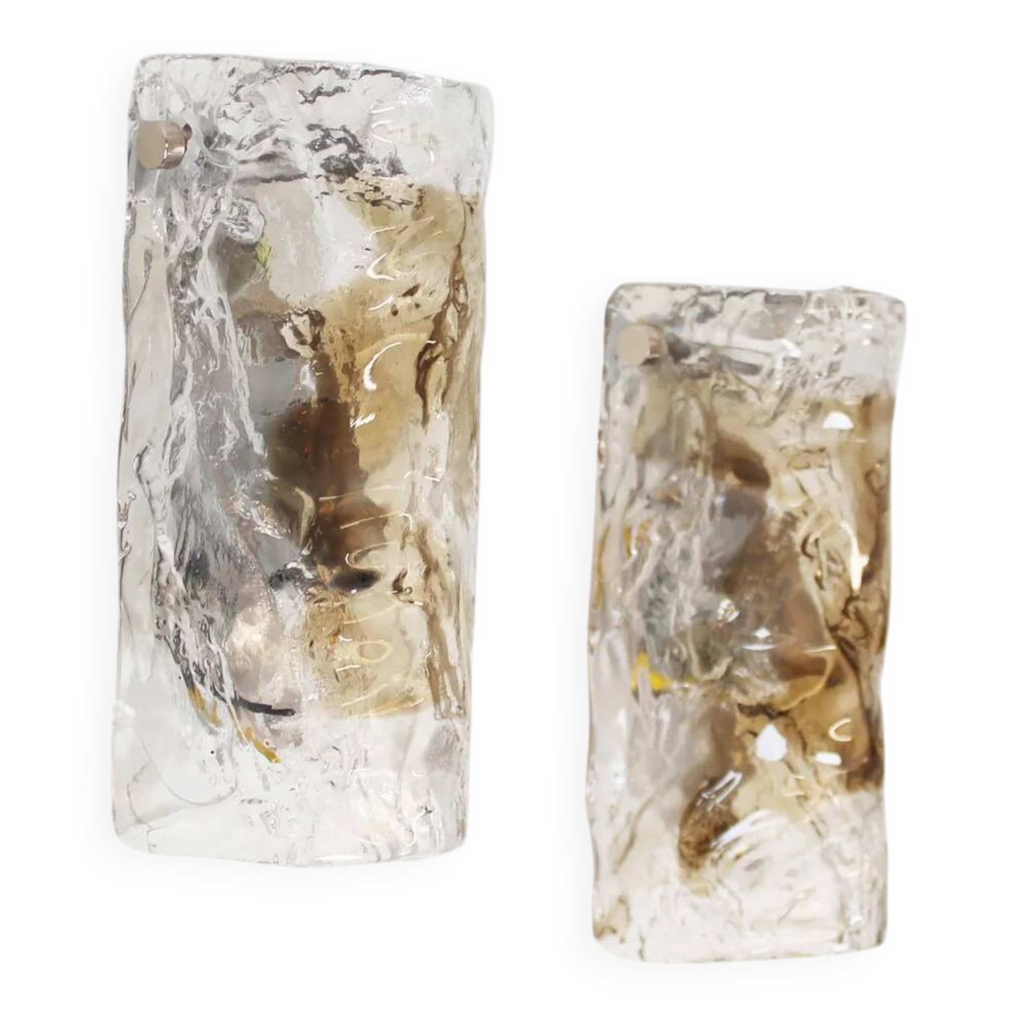Pair of Murano glass wall lamps by AV Mazzega