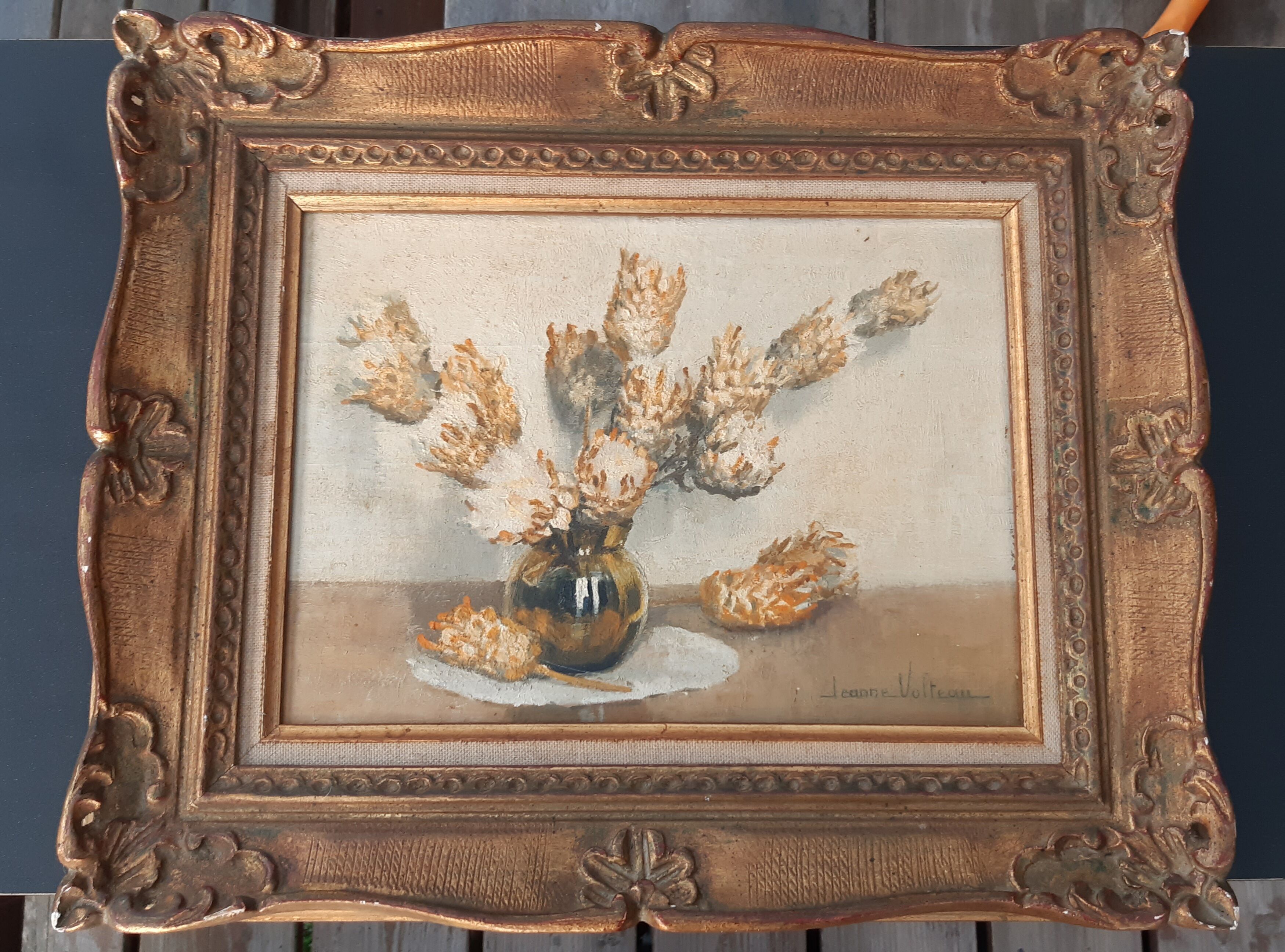 Tableau ancien par Jeanne Volteau