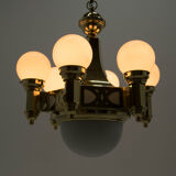 Rare Art Nouveau Chandelier by Emil Kralik, 1920s