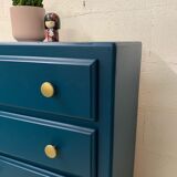 Vintage peacock green dresser