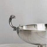 Silver-plated metal footed bowl