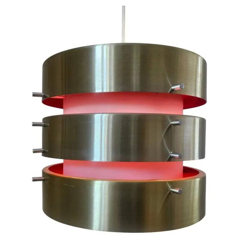 Rare Midcentury Pendant in style of Jo Hammerborg, Denmark, 1970s
