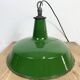 Industrial Green Enamel Factory Pendant Lamp from Revo, 1950s