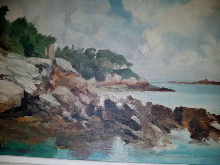 SESTON Paul Oil on Canvas Representing the Wild Coast circa 1950