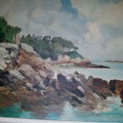 SESTON Paul Oil on Canvas Representing the Wild Coast circa 1950