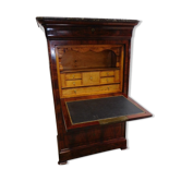 Secretaire louis philippe en acajou plateau marbre du xix ème siecle