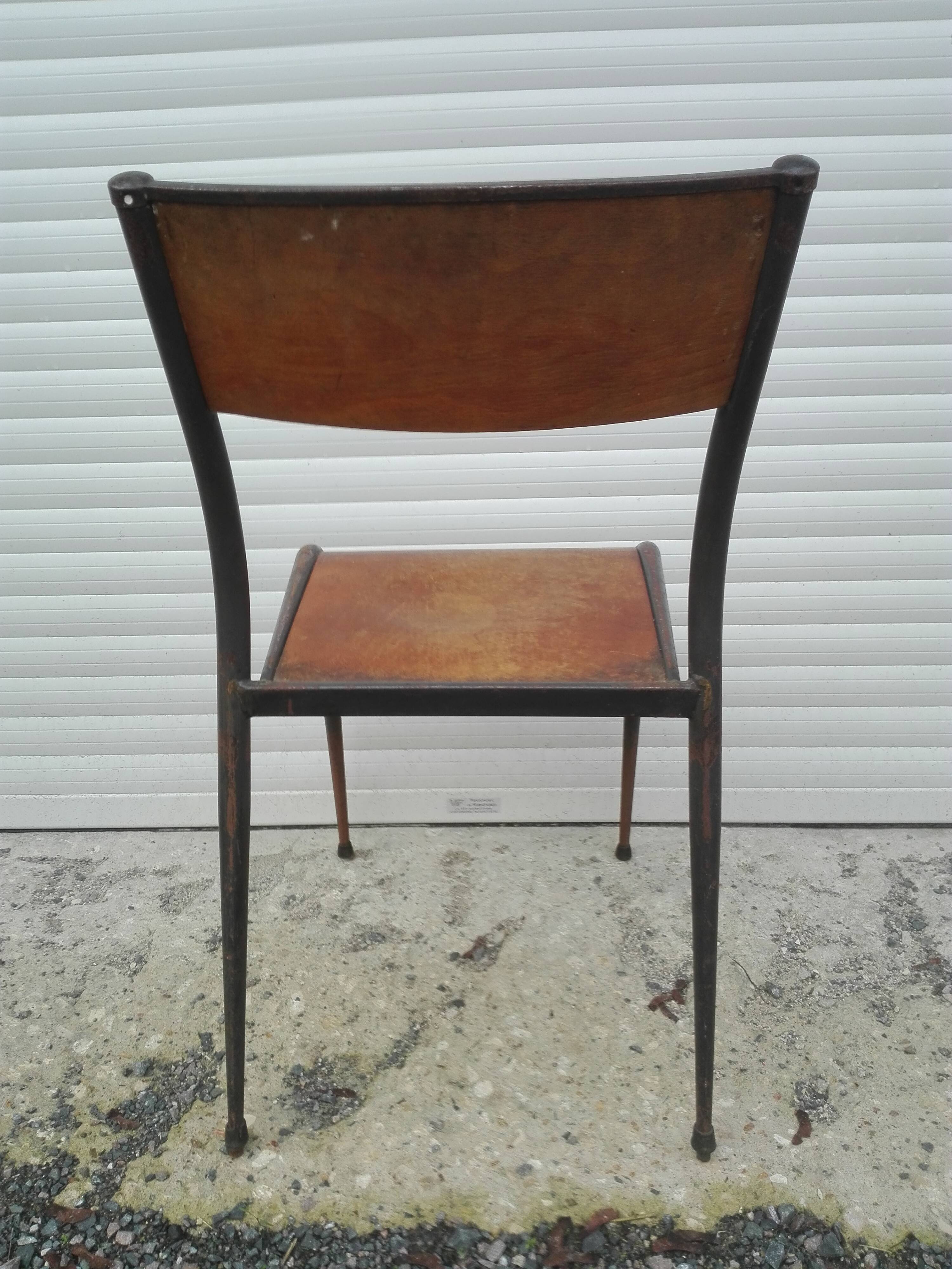 School mullca 510 foot spindle vintage chair