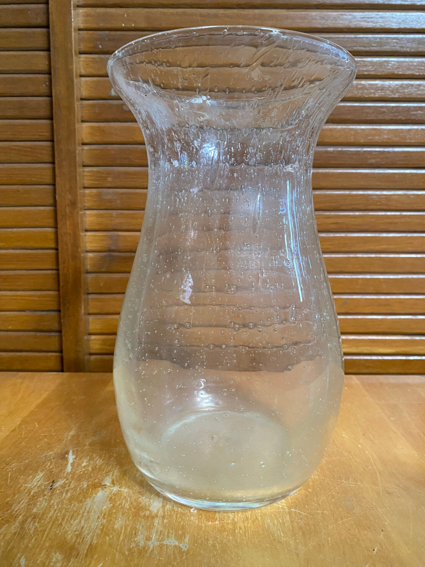 Vase ancien style Biot en verre soufflé bullé