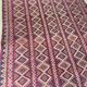 Tapis kilim rouge traditionnel artisanal 138 x 244