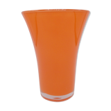 Orange glass vase