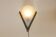 French Art Deco wall scone with frosted molded-pressed glass shade, 1920s