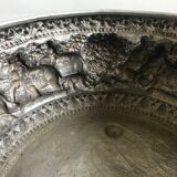 Hammered metal pot cover