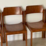 4 Schapp Mobel wooden chairs