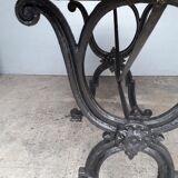 Table bistro period art deco 1930 cast and marble