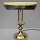 Desk/bank lamp, hinged gilded brass