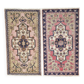 Lot de 2 tapis turcs vintage faits main