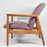 Original restored armchair GFM-64, designer E.Homa, 1960s, Teak