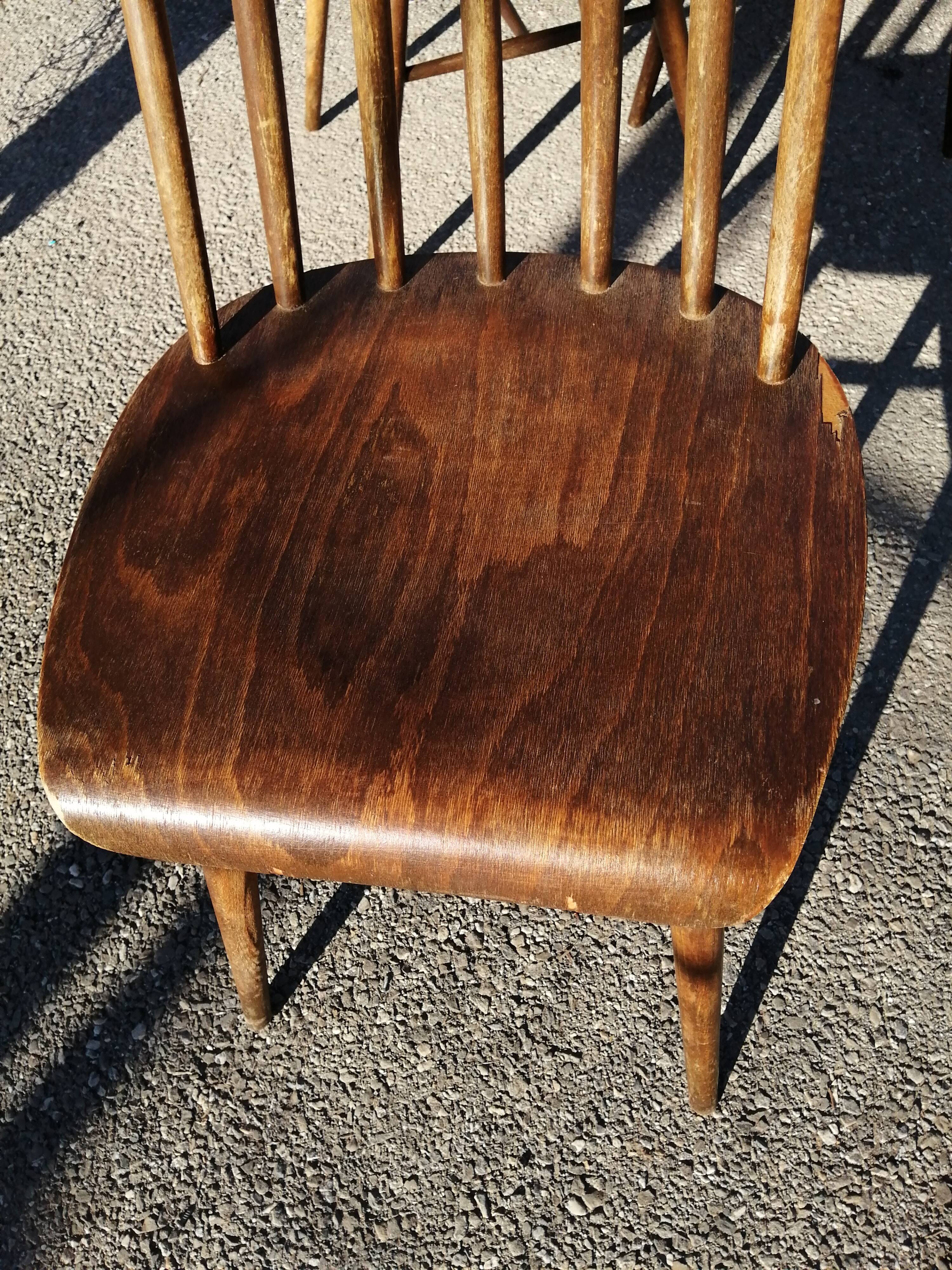 Series of 4 scandinavian chairs